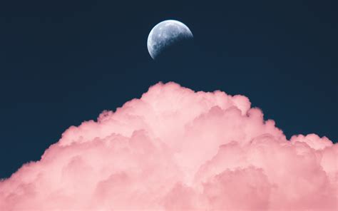 aesthetic purple color of moon MacBook Air Wallpaper Download | AllMacWallpaper