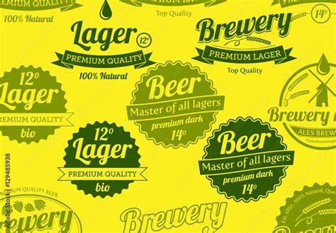 Beer Bottle Labels Layout Stock Template | Adobe Stock