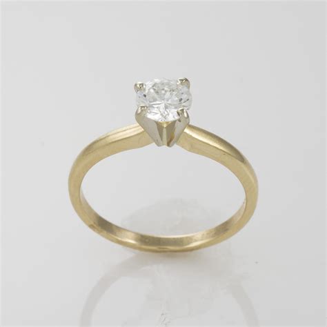 14k Yellow Gold Ladies Diamond Solitaire Engagement Ring - 0.57tdw - Size 6.5 - Tangible Investments