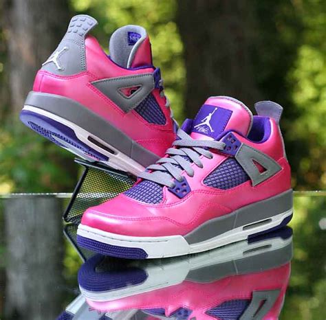Girls Nike Air Jordan IV 4 Retro GS Pink Grey Purple 48772… | Flickr
