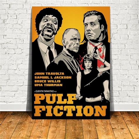 Pulp Fiction Movie Poster Canvas Painting Wall Art Poster Home | Etsy