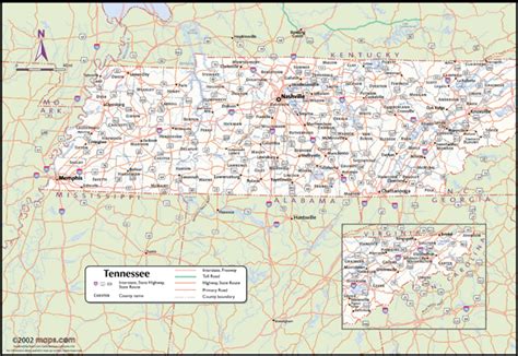 Tennessee Map Counties - Tennessee County Map With Names : Tennessee is ...