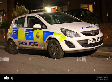 A Vauxhal Corsa Police car from West Yorkshire Police Force Stock Photo ...