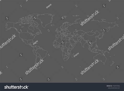 World Map Vector Contour World Map: เวกเตอร์สต็อก (ปลอดค่าลิขสิทธิ์ ...