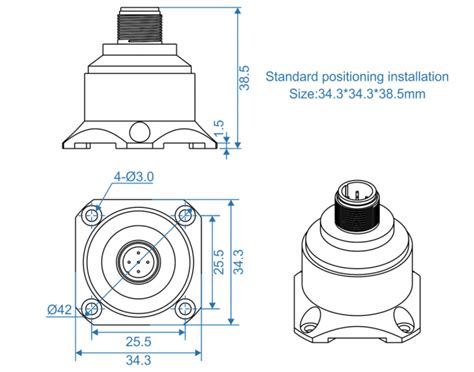 AKG394 Three Axial Accelerometer Vibration Sensor Analog / Digital Output