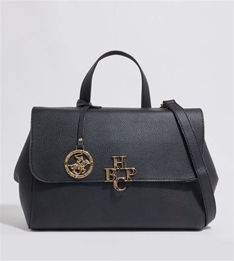 Buy Beverly Hills Polo Club Logo Detail Top Handle Bag With Sling In Black | 6thStreet Qatar