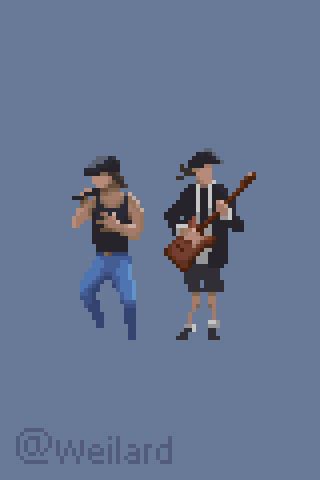 My AC/DC dedication, 4 framed animation. | Pixel art design, Pixel art ...