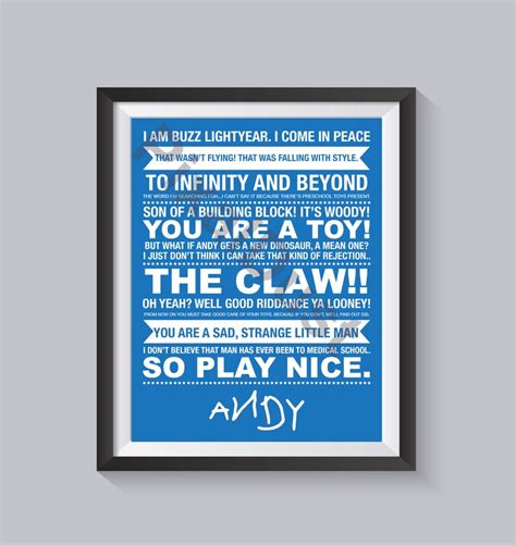 Toy Story Quote Print Disney Pixar Print Toy Story Lyrics | Etsy