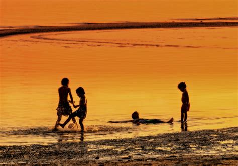 1920x1080 wallpaper | Children, Koh Samui, Beach, Play, Island, silhouette, sunset | Peakpx