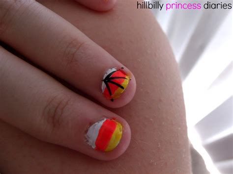 The Hillbilly Princess Diaries: Halloween Candy Corn Nails