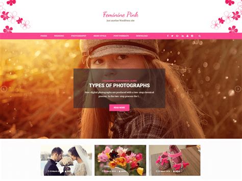 Free Feminine Pink Wordpress theme: Download & Review - JustFreeWPThemes