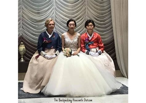 Wearing the traditional Korean hanbok at a very special wedding - The Backpacking Housewife