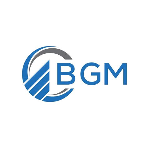 BGM Flat accounting logo design on white background. BGM creative initials Growth graph letter ...