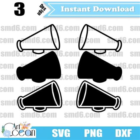 Cheerleading Megaphone SVG PNG Bundle | Cheer Megaphone CLIPART - Clip Art Library