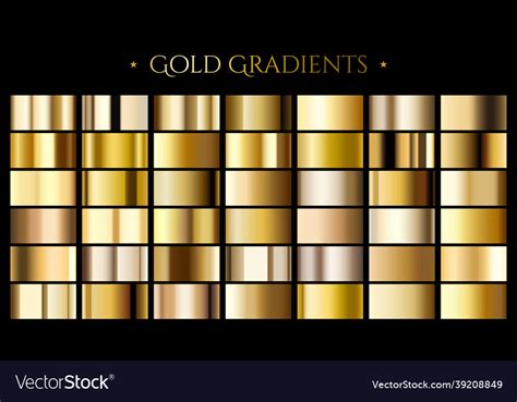 Gold color gradient Royalty Free Vector Image - VectorStock
