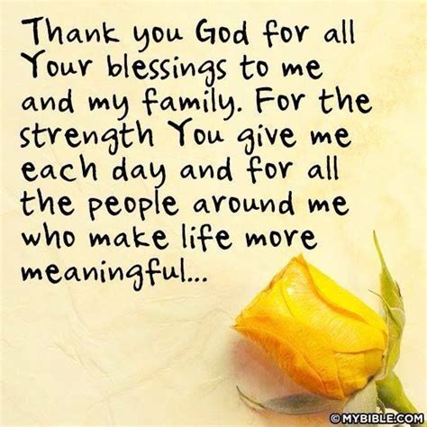 Thank You God For All Your Blessings To Me And My Family family family quotes family quotes and ...