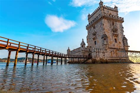 Sunset Over Belem Tower in Lisbon Stock Image - Image of protection, monument: 236038135