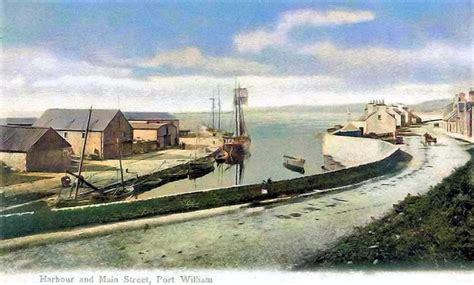 Port William Harbour I added colour to an old Post card. in 2021 | Postcard, Hometown, Harbour