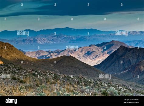 Telescope Peak covered with snow in April over Death Valley seen from ...