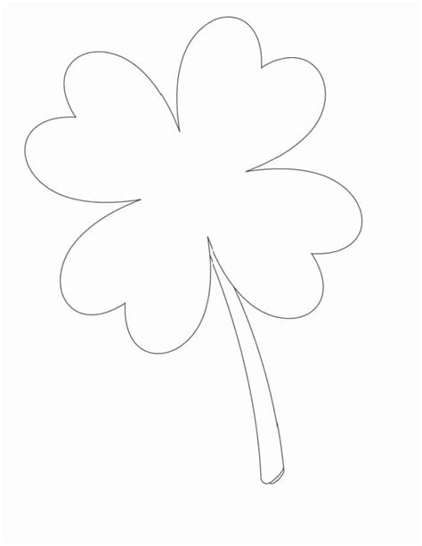 Four Leaf Clover Coloring Page