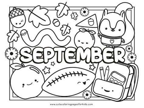 September Coloring Pages - Cute Coloring Pages For Kids | Preschool coloring pages, Fall ...