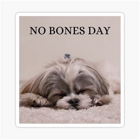 "NO BONES DAY" Sticker for Sale by down2sign | Redbubble