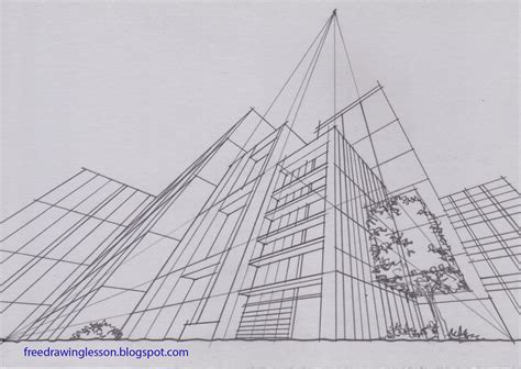 3 Point Perspective Drawing Buildings