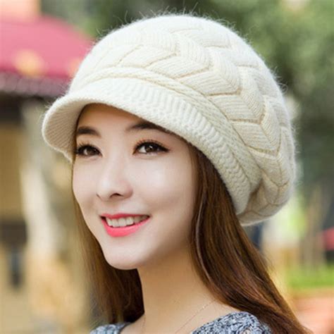 New Women Winter Hat Warm Beanies Fleece Inside Knitted Hats For Woman ...