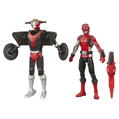 Buy Power Rangers Beast Morphers Red Ranger and Morphin Cruise Beast Bot 15 cm Action Figure ...