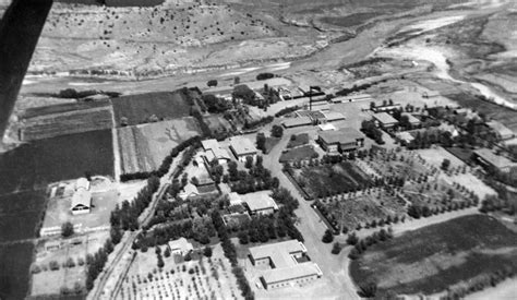 Aerial view of the Ganado Navajo Presbyterian Mission in Ganado | Arizona Memory Project