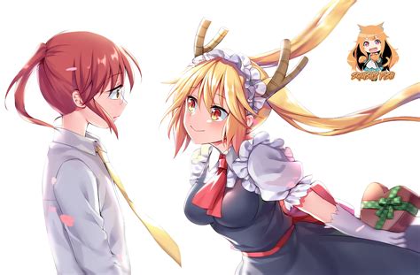 Kobayashi and Tohru(Maid Dragon)[Render #14] by DeSquishyFish on DeviantArt