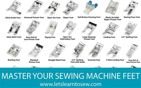 Master Your Sewing Machine Feet and Accessories - Let's Learn To Sew