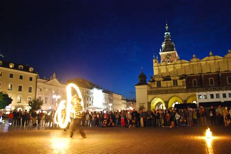 Rynek Glowny square at night - Krakow, Poland Unesco World Heritage ...