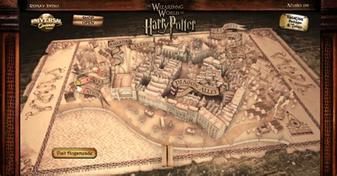 Diagon Alley Harry Potter Universal Studios Orlando Map