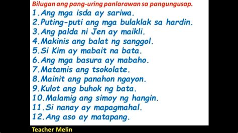 Uri Ng Pangungusap Halimbawa