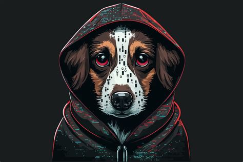 Dog Hacker Vector Illustration Graphic by BreakingDots · Creative Fabrica