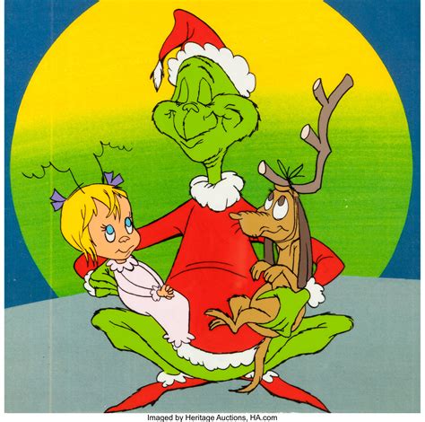 Doctor Seuss' How the Grinch Stole Christmas The Grinch, Max, and | Lot ...