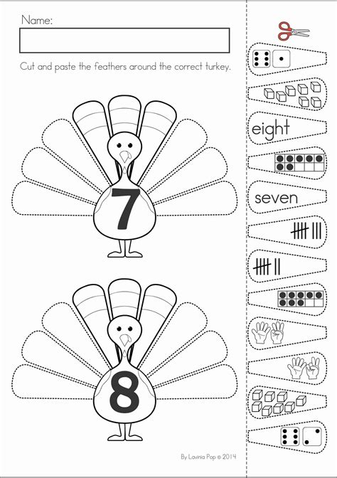 Turkey Math Activities For Kindergarten