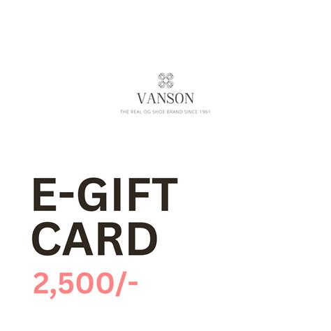 Vanson E-Gift Cards | 2500 – vanson-stores