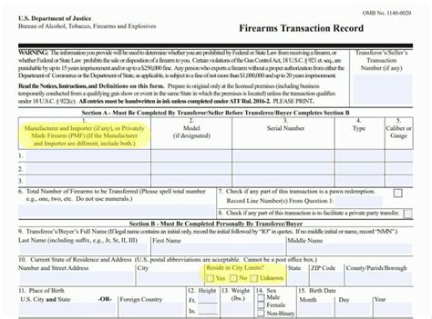 2023 Atf Form 4473 - Printable Forms Free Online