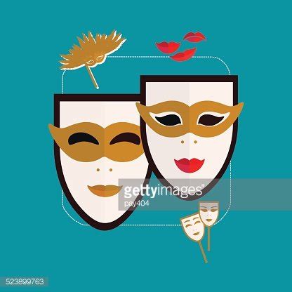 Carnival masks Venice Icon Clipart Image