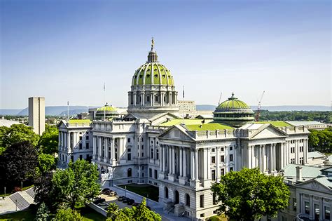 The State Capitol Building In Downtown Harrisburg Pennsylvania Usa – PA ...