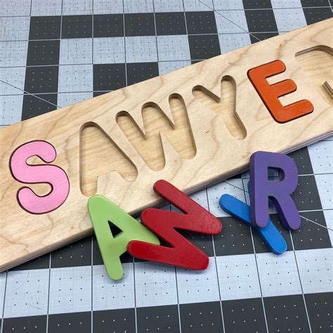 Child's Custom Personalized Wooden Carved Name Puzzle