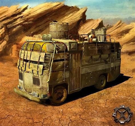 Post-Apocalyptic Armored Bus | art by a shitikov Post Apocalypse ...