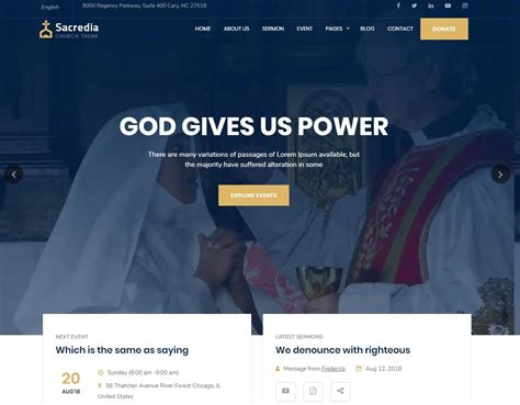 25+ Church Website Template Options With Subtle & Elegant Design