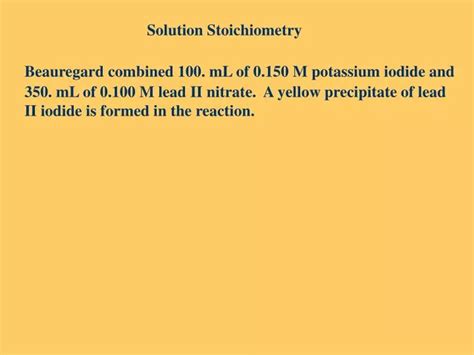 PPT - Solution Stoichiometry PowerPoint Presentation, free download - ID:3209377