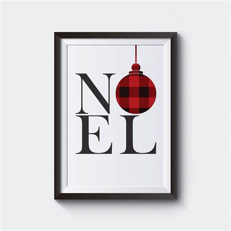 Noel Printable Downloadable Christmas Decor Poster Wall Art Winter ...