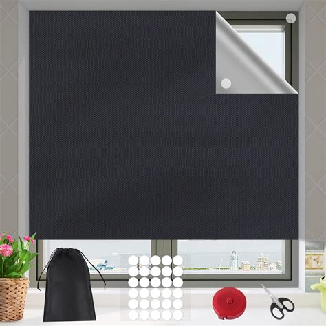 300x150cm Portable Blackout Blind, Blackout Material for Windows Temporary Blackout Blinds Stick ...