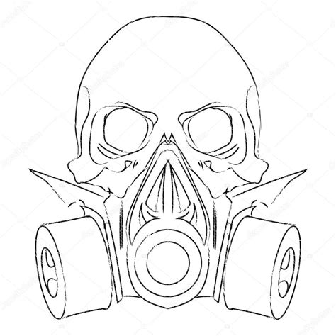 Skull Gas Mask Drawing at GetDrawings | Free download