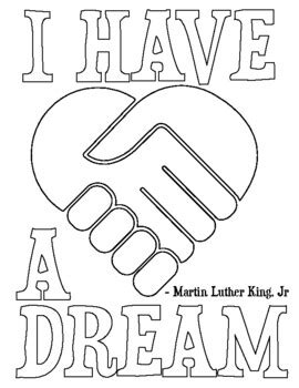 MLK Jr Coloring page by Half Moon Designs | TPT